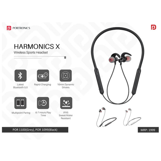 Portronics Wireless Bluetooth Headset - POR 1100/1099 MARSH Corporate gifts