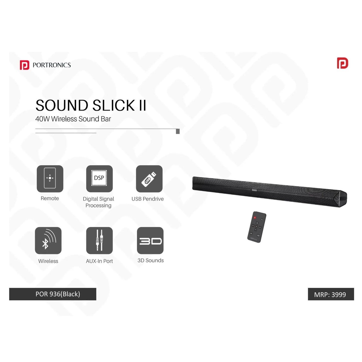 Portronics Wireless Sound Bar with Bluetooth - POR 936 MARSH Corporate gifts