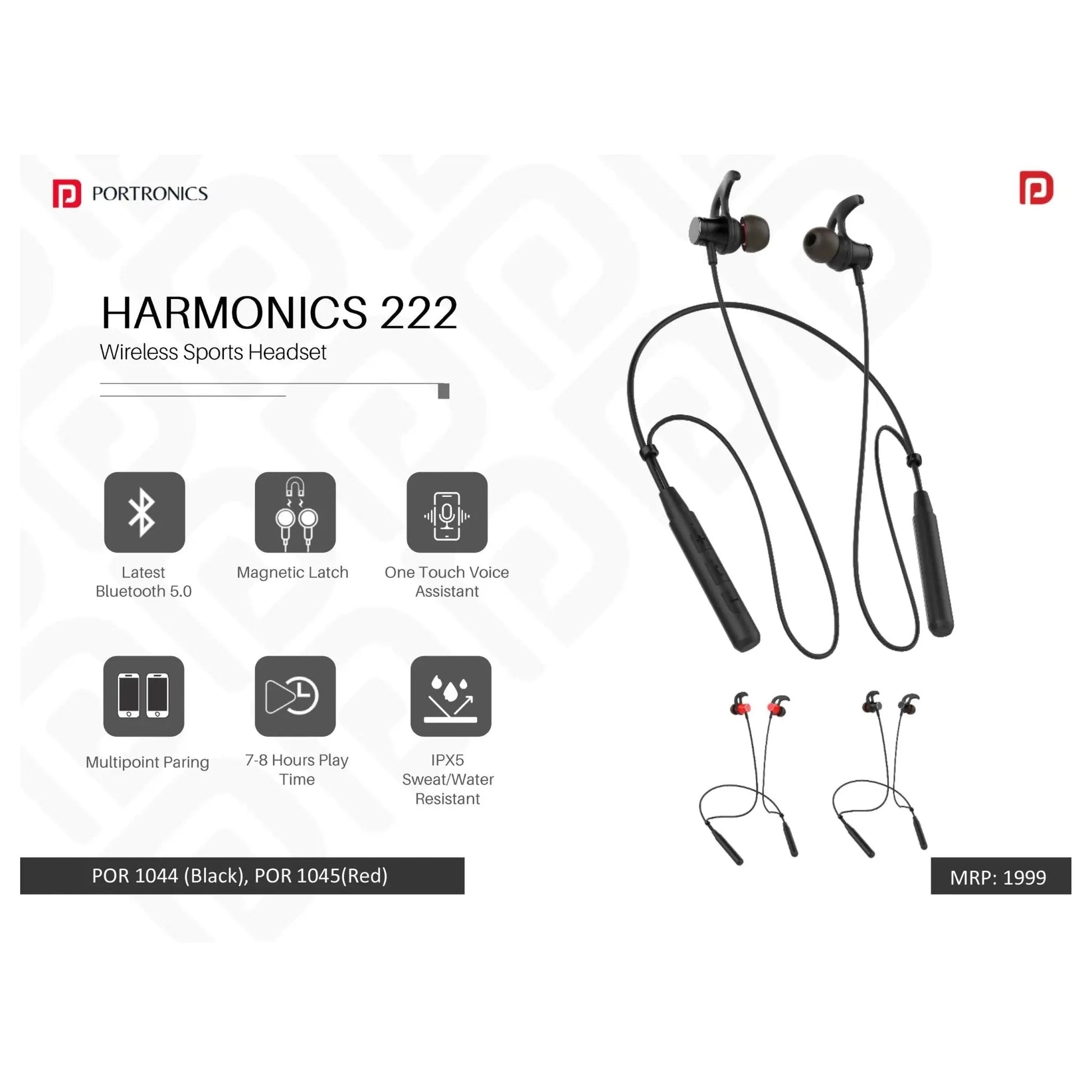 Portronics  Wireless Sports Headset - POR 1044/1045 MARSH Corporate gifts