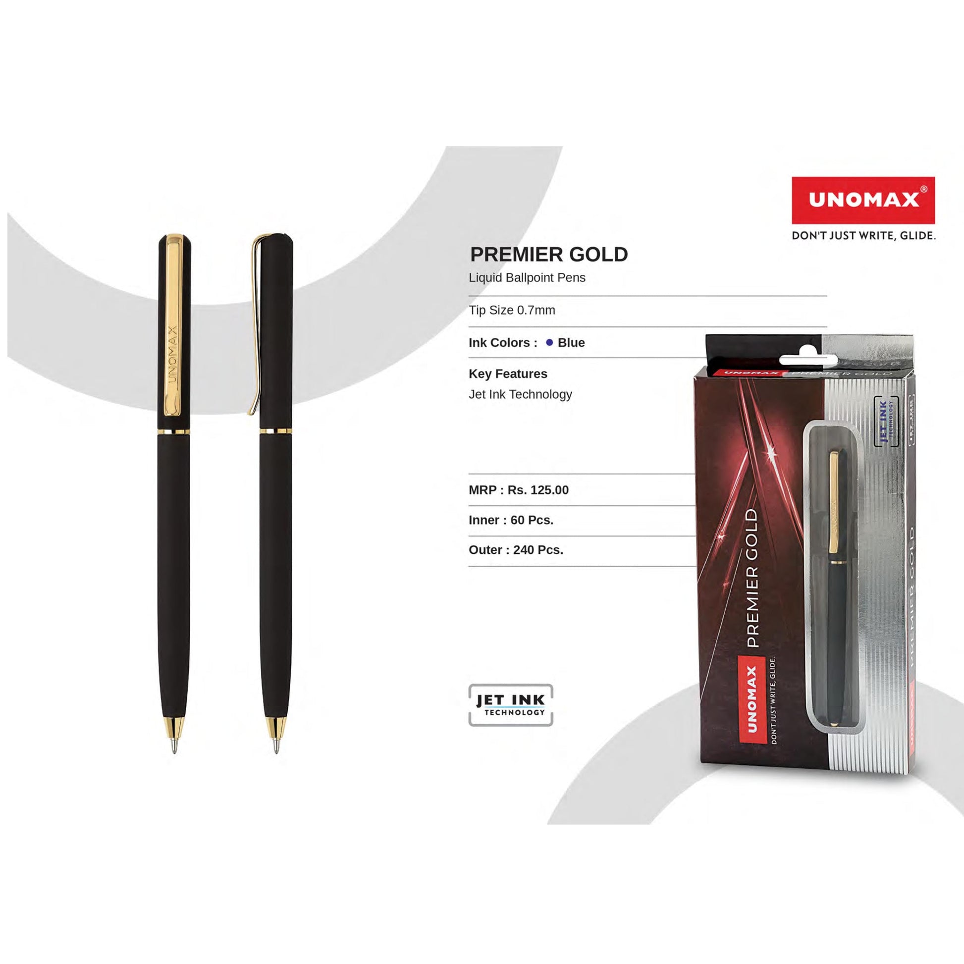 Unomax Premier Gold Liquid Ball Pens MARSH Corporate gifts