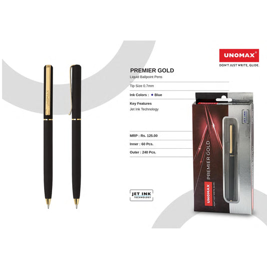 Unomax Premier Gold Liquid Ball Pens MARSH Corporate gifts