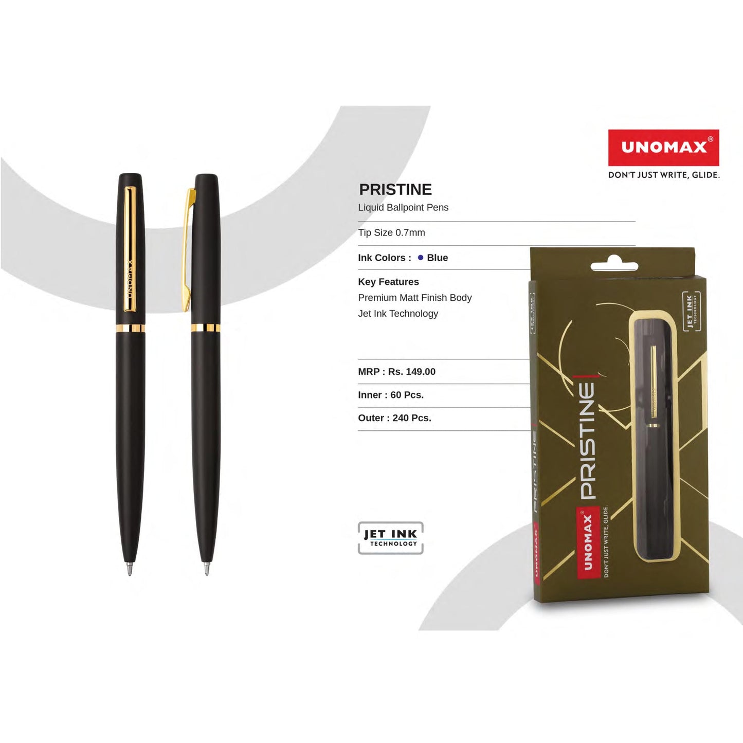 Unomax Pristine Liquid Ball Pens MARSH Corporate gifts