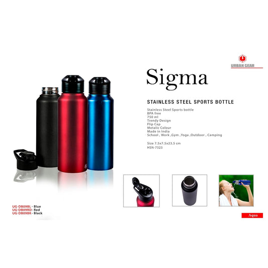 URBAN GEAR Sigma Stainless Steel Sports Bottle - 750ml - UG-DB09 MARSH Stationery