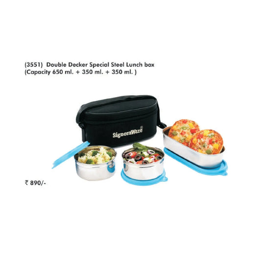 Signora Ware Double Decker Special Steel Lunch Box - 3551 MARSH Corporate gifts