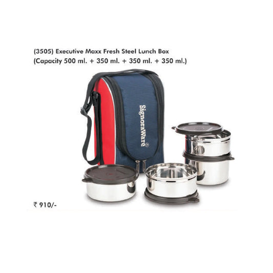 Signora Ware Executive Maxx Fresh Steel Lunch Box - 3505 MARSH Corporate gifts