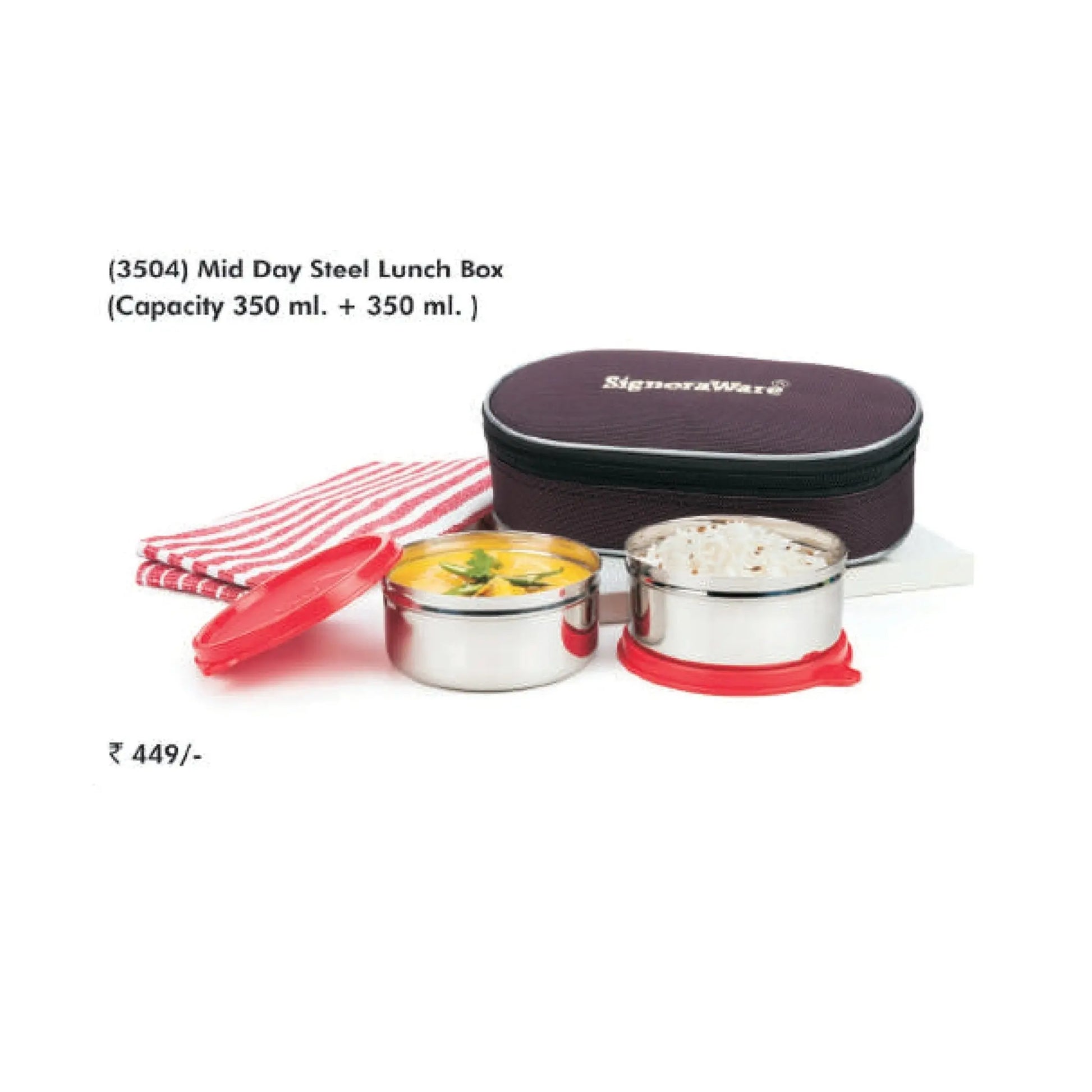 Signora Ware Mid Day Steel Lunch Box - 3504 MARSH Corporate gifts