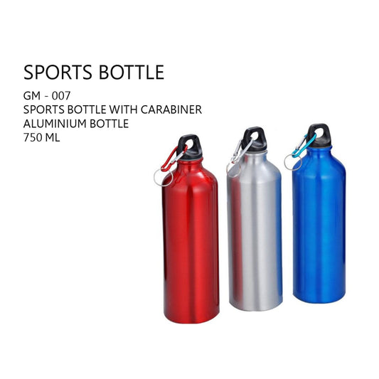 Sports Bottle with Carabine Aluminium Bottle - 750ml - GM-007 MARSH Corporate gifts