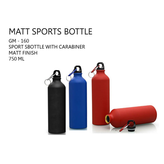 Sports Bottle with Carabiner Matt Finish - 750ml - GM-160 MARSH Corporate gifts