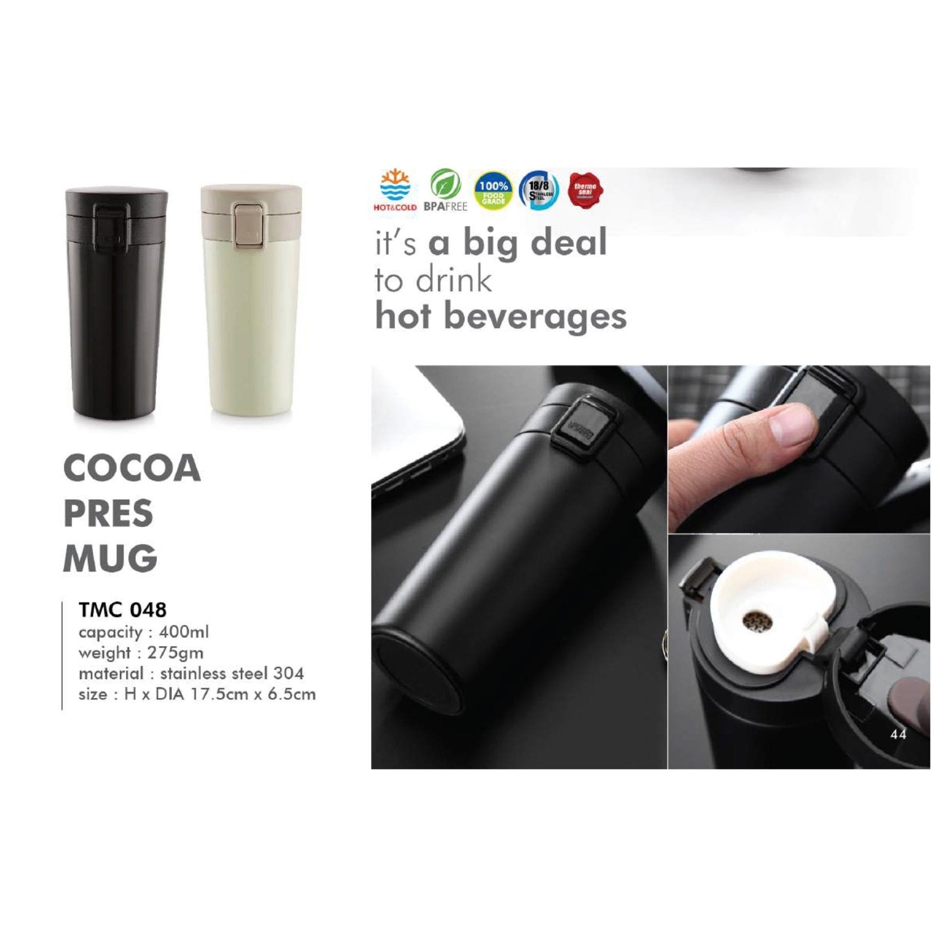 Stainless Steel Mug TMC 048 - 400ml MARSH Corporate gifts