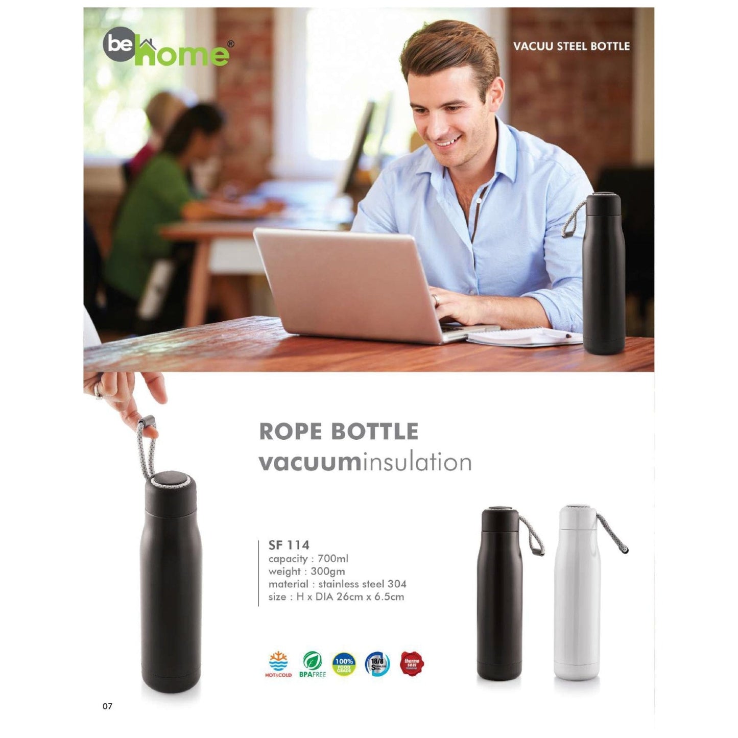Stainless Steel Vacuum Bottle - SF 114 - 700ml MARSH Corporate gifts