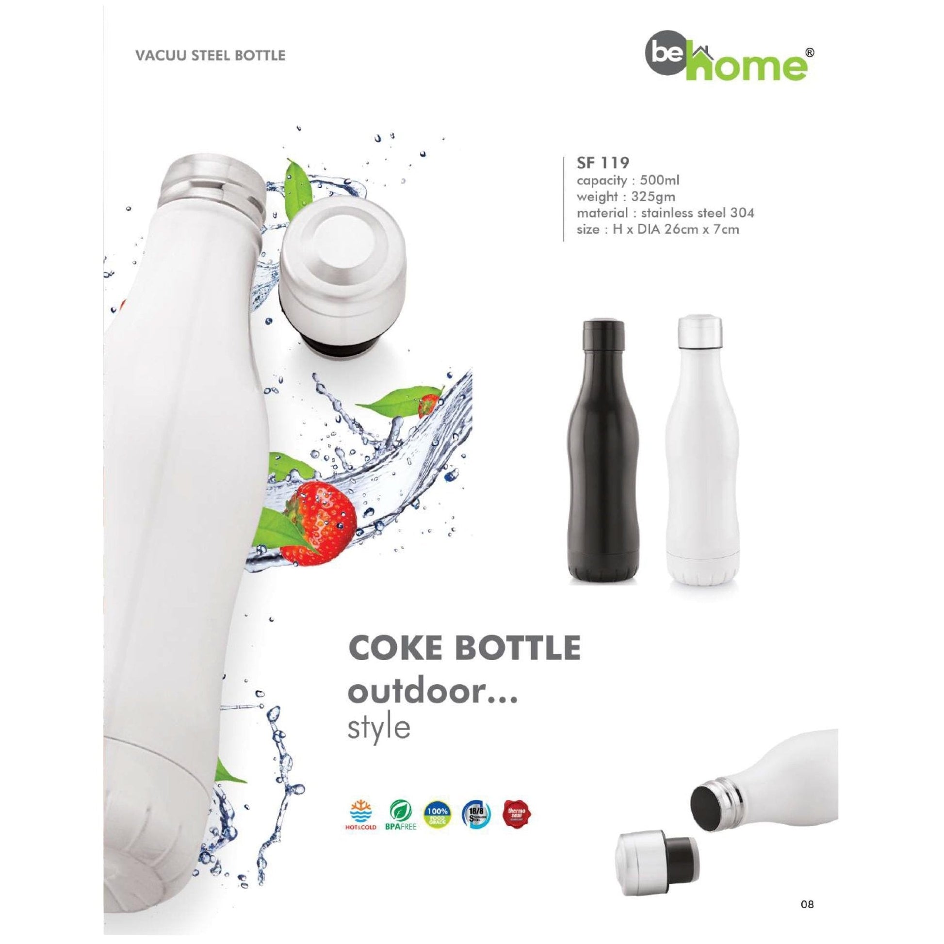 Stainless Steel Vacuum Bottle - SF 119 - 600ml MARSH Corporate gifts