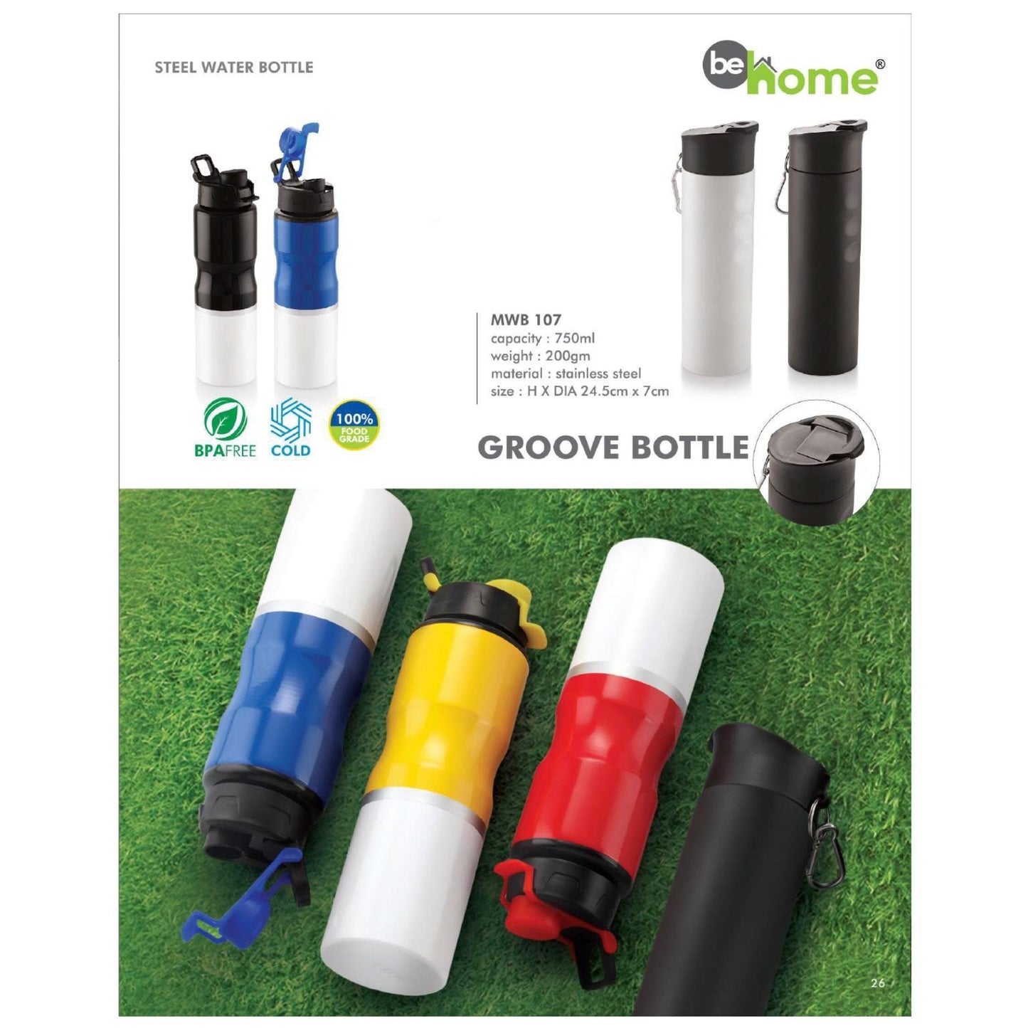 Stainless Steel Water Bottle - MWB 107 - 750ml MARSH Corporate gifts