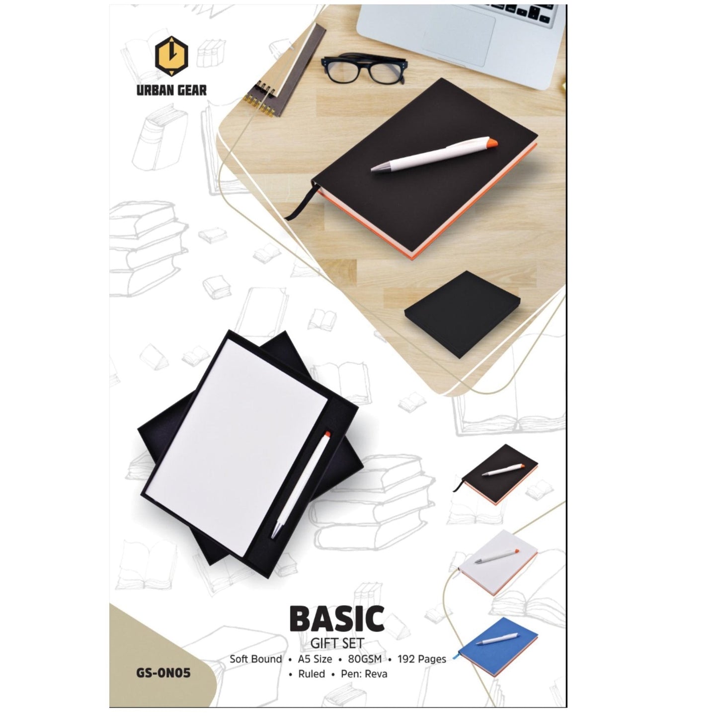 Stationary Gift Set - Book + Pen - GS-ON05 MARSH Corporate gifts