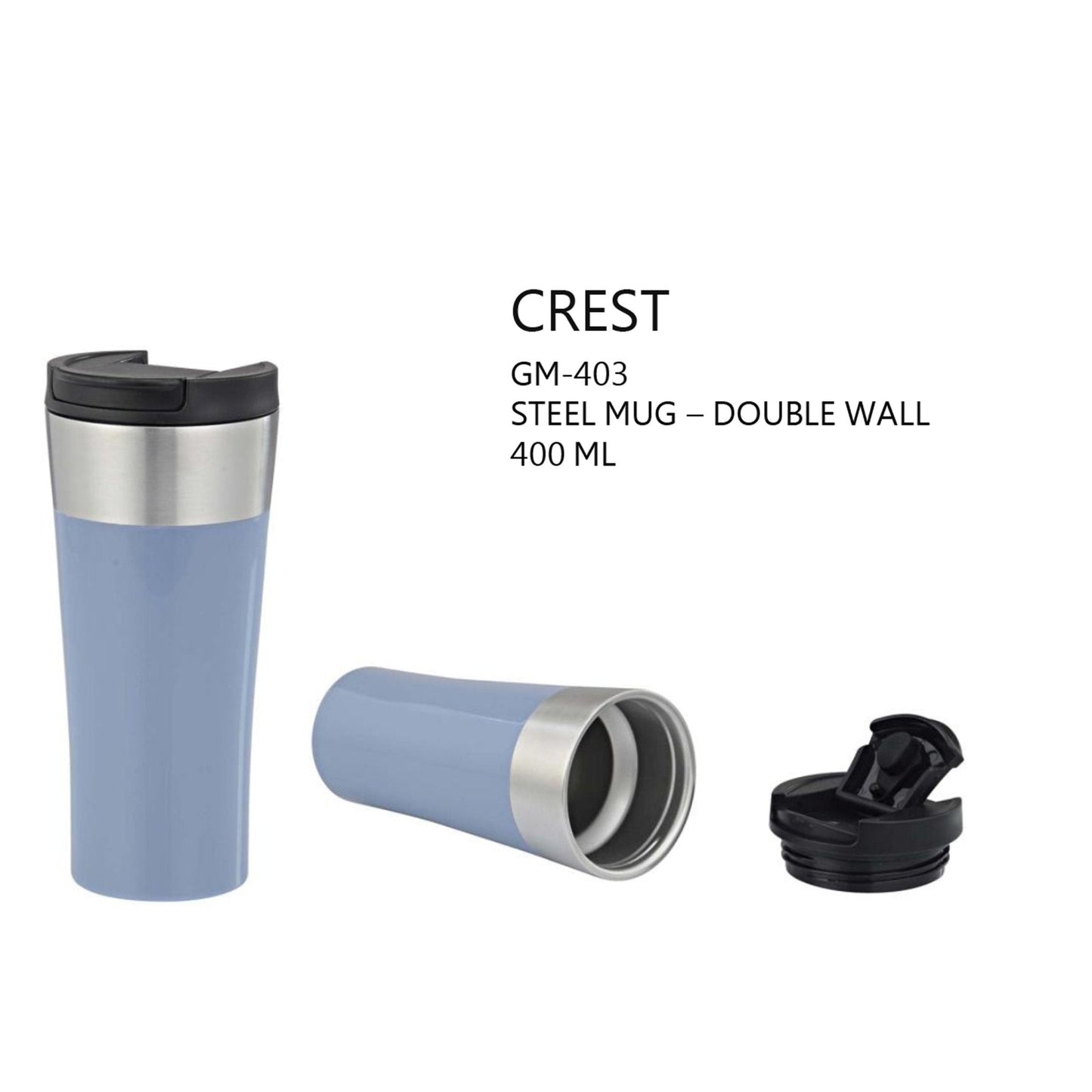 Steel Mug Double Wall - 400ml - GM-403 MARSH Corporate gifts