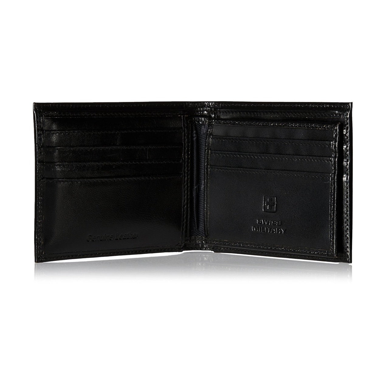 Swiss Military Black Leather Wallet (LW-1) MARSH Stationery