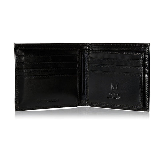 Swiss Military Black Leather Wallet (LW-1) MARSH Stationery