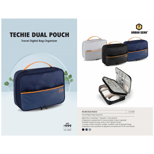 URBAN GEAR - Techie Pouch Dual  - Travel Digital Pouch - UG-TB29 MARSH Corporate gifts