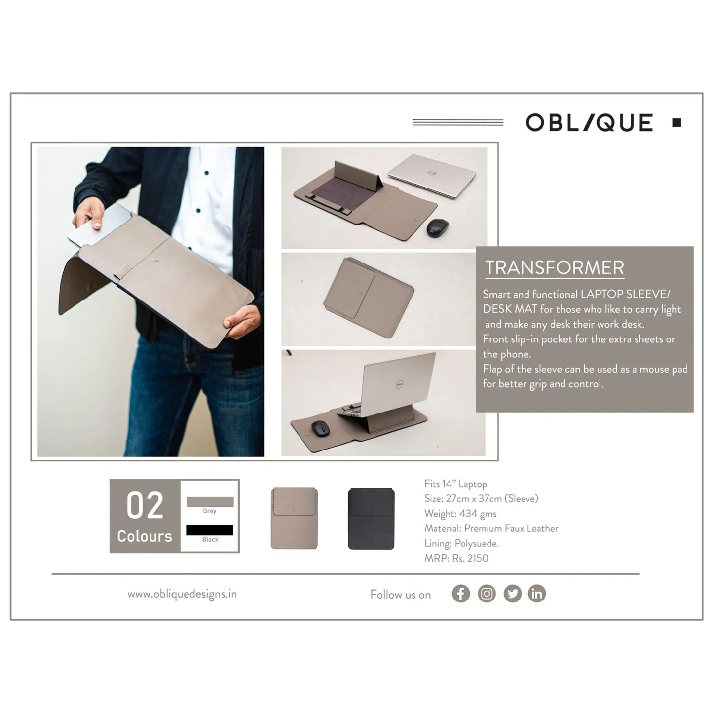 OFFIKRAFT - TRANSFORMER - LAPTOP SLEEVE MARSH Corporate gifts