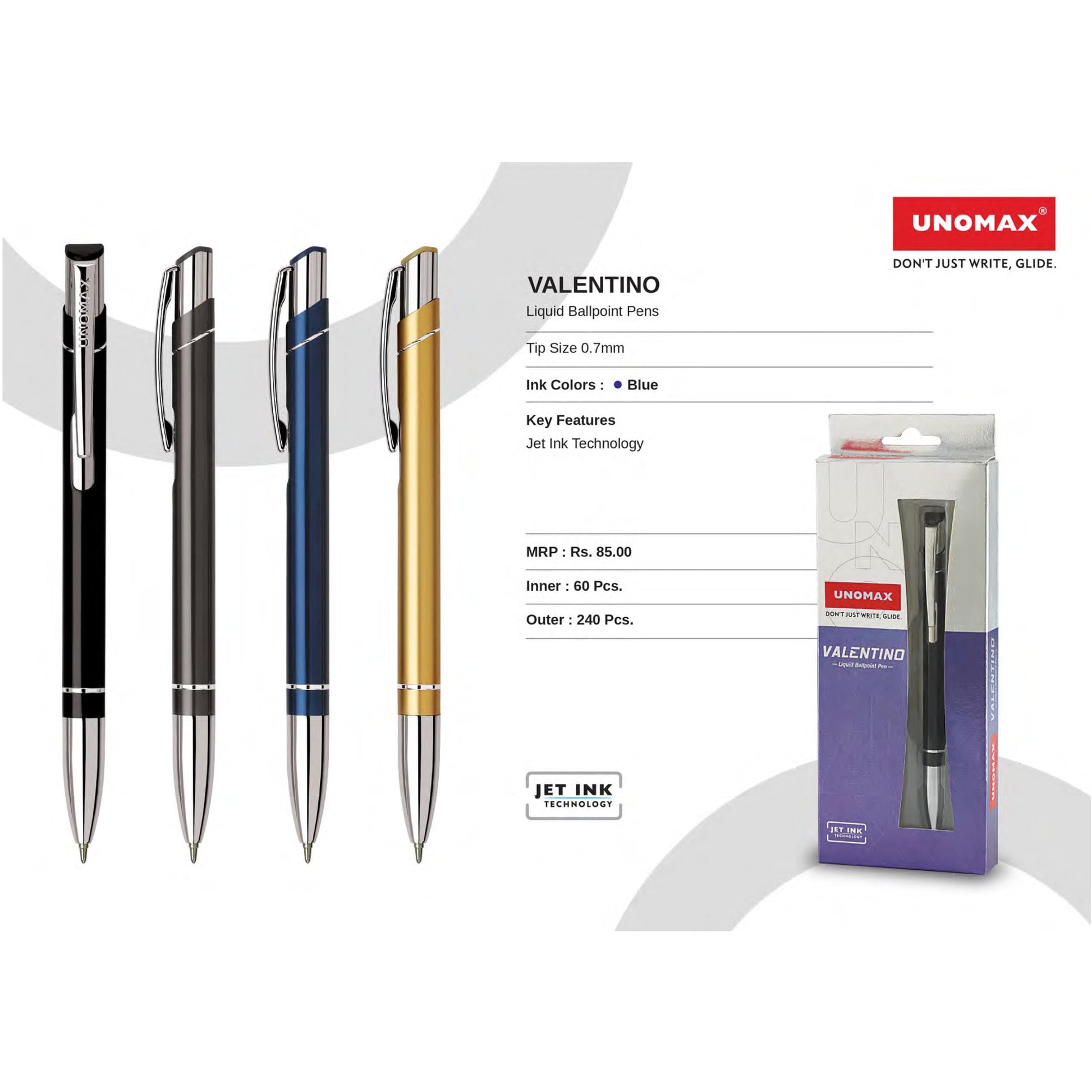 Unomax Valentio Liquid Ball Pens MARSH Corporate gifts