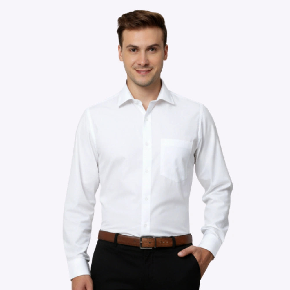 Van Heusen White Cotton Shirt – Men