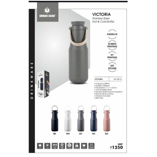 URBAN GEAR - Victoria - Stainless Steel Hot n Cold Bottle (500ml)  - UG-DB121 MARSH Corporate gifts
