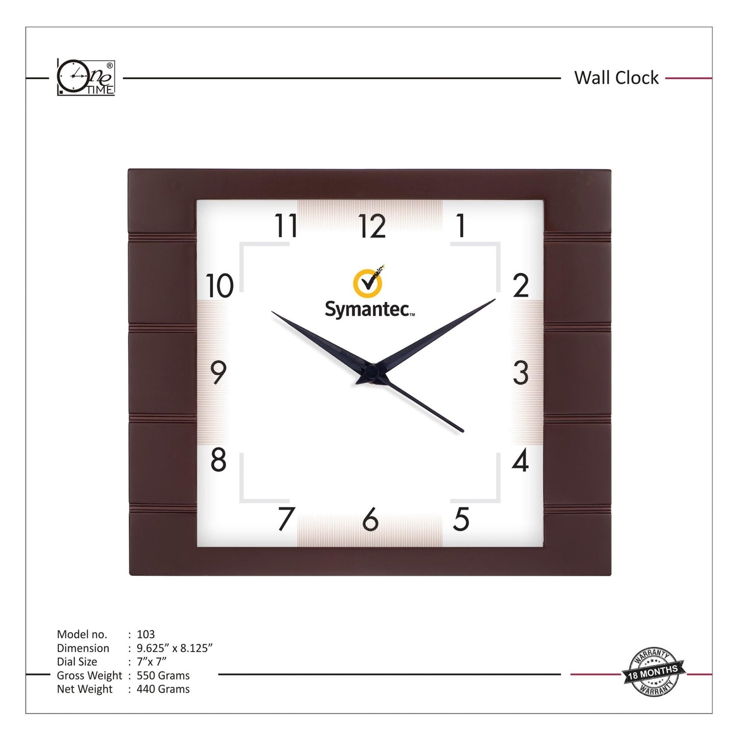 Wall Clock Pattern 103 MARSH Stationery