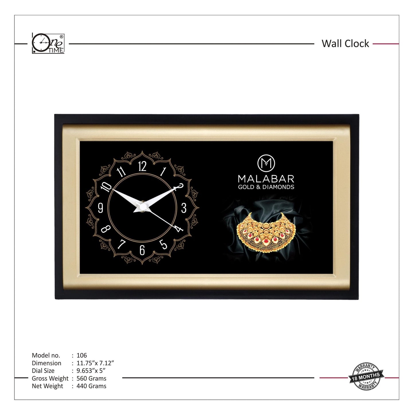 Wall Clock Pattern 106 MARSH Stationery