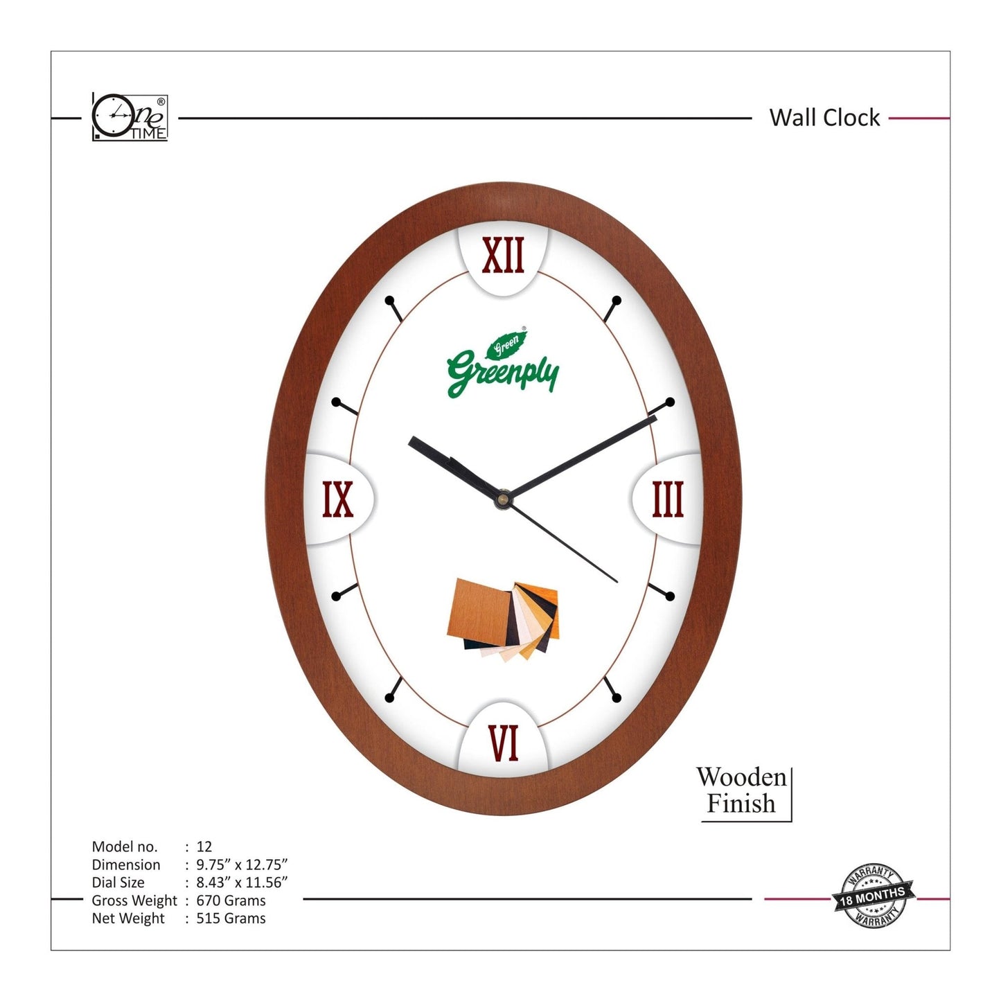 Wall Clock Pattern 12 MARSH Stationery