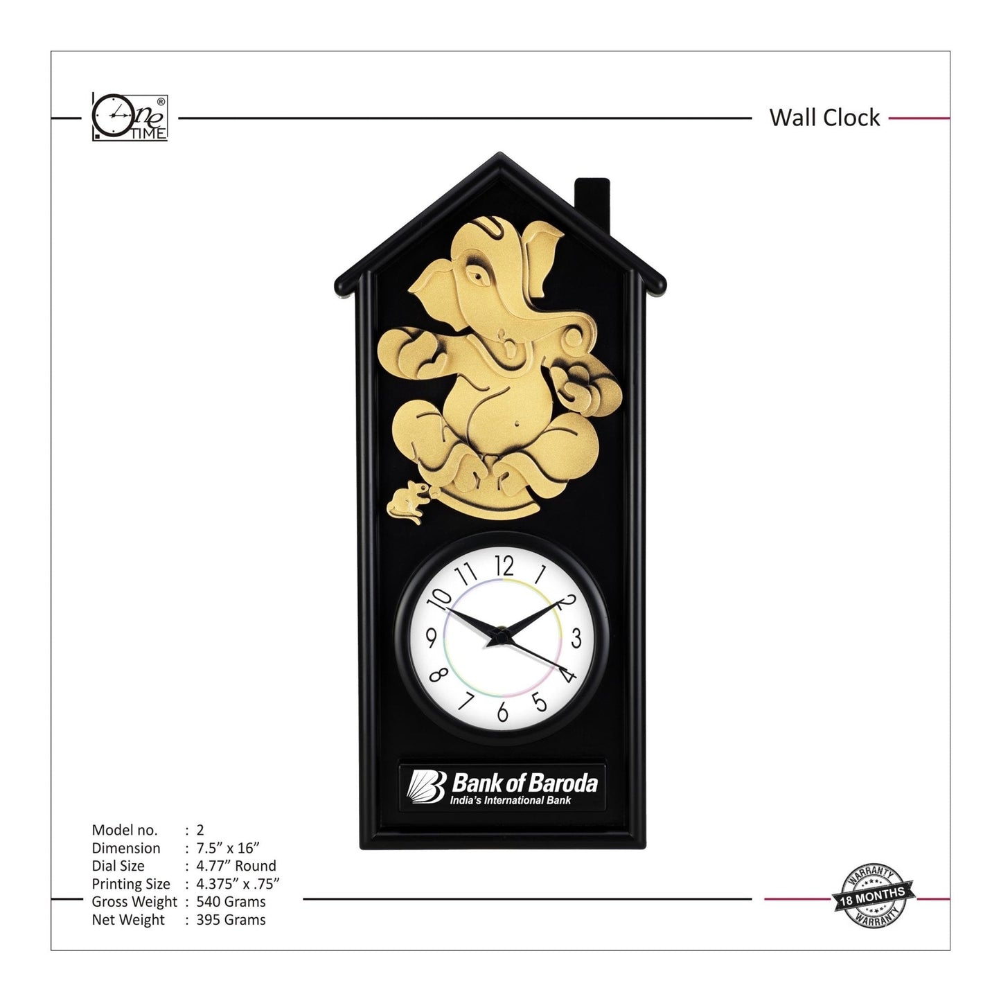 Wall Clock Pattern 2 MARSH Stationery