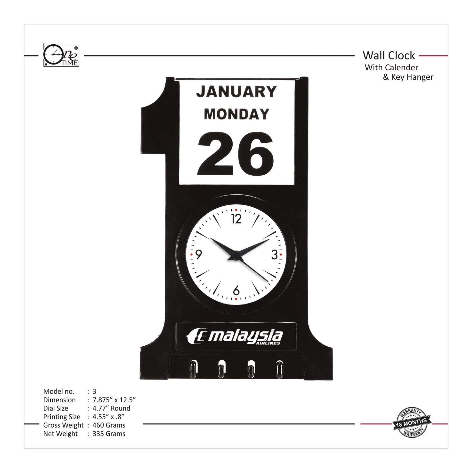 Wall Clock Pattern 3 MARSH Stationery