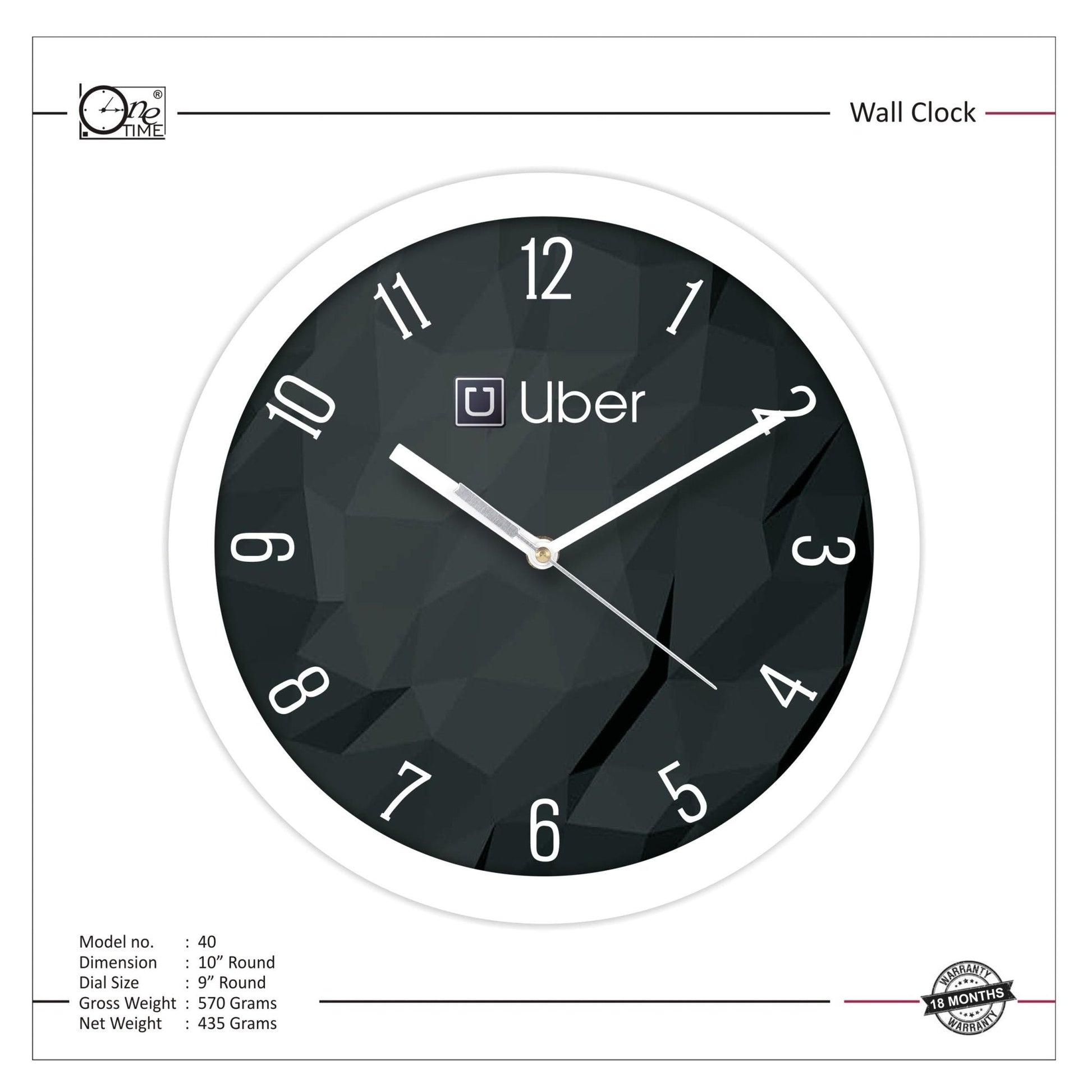 Wall Clock Pattern 40 MARSH Stationery