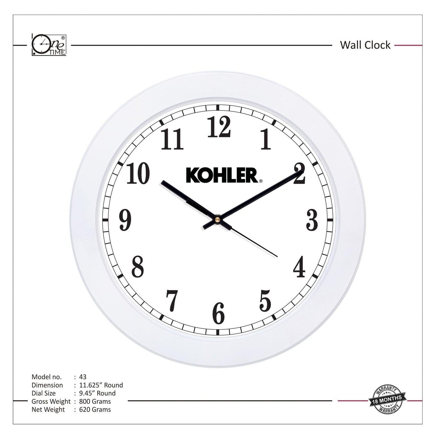 Wall Clock Pattern 43 MARSH Stationery