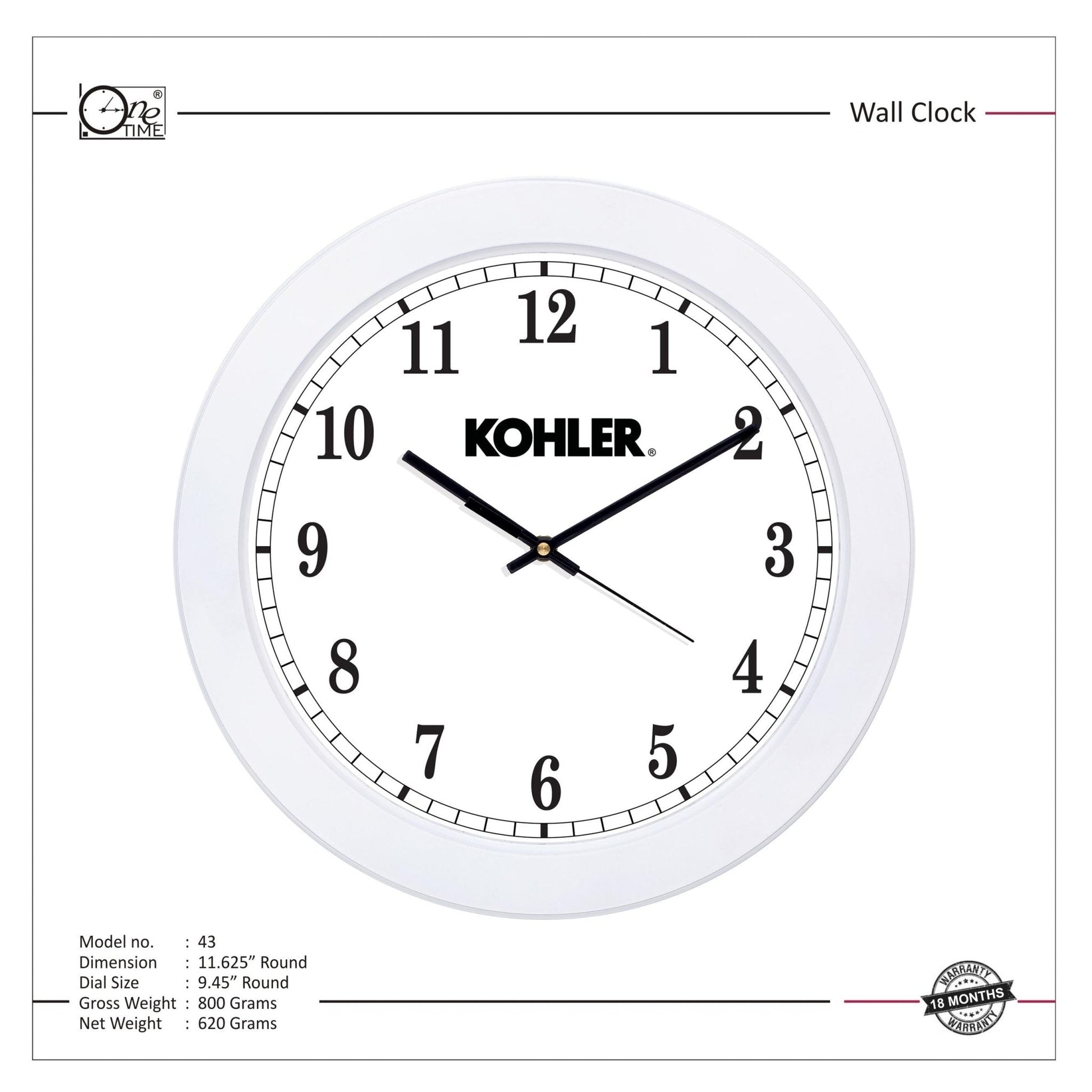 Wall Clock Pattern 43 MARSH Stationery