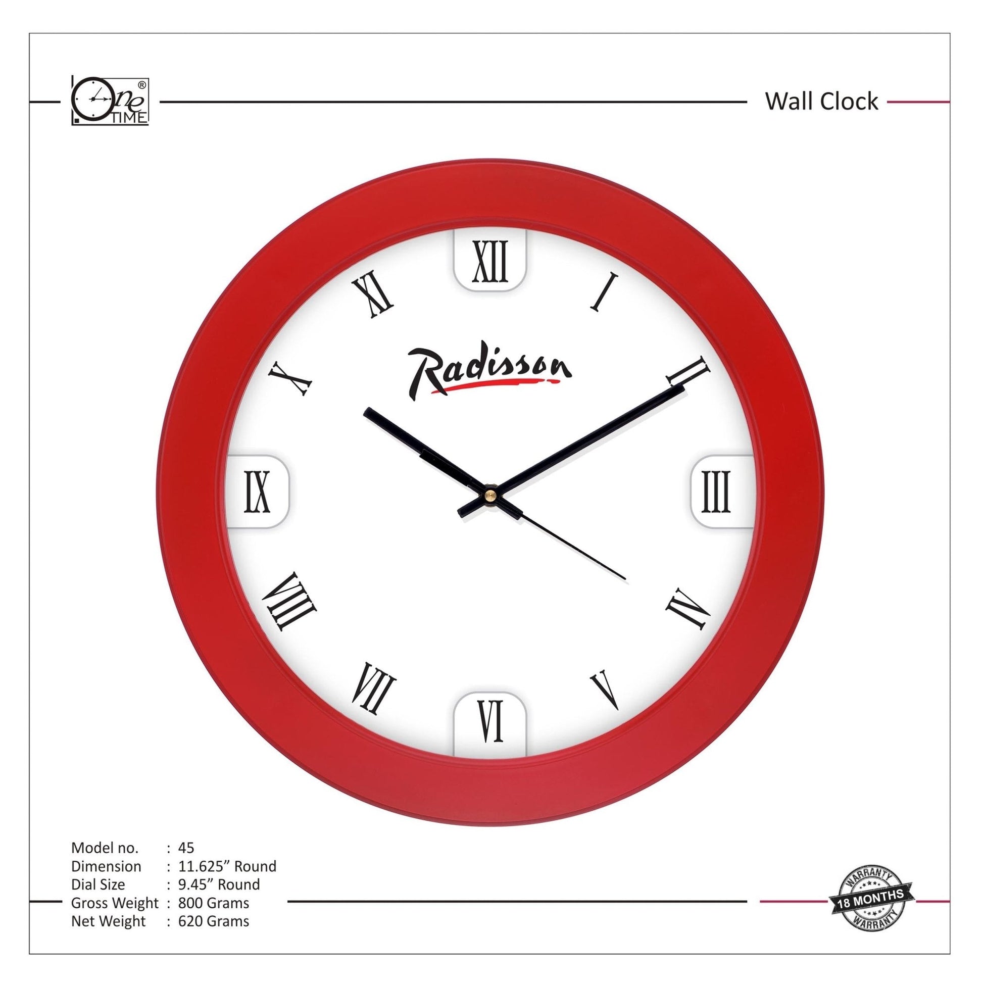 Wall Clock Pattern 45 MARSH Stationery