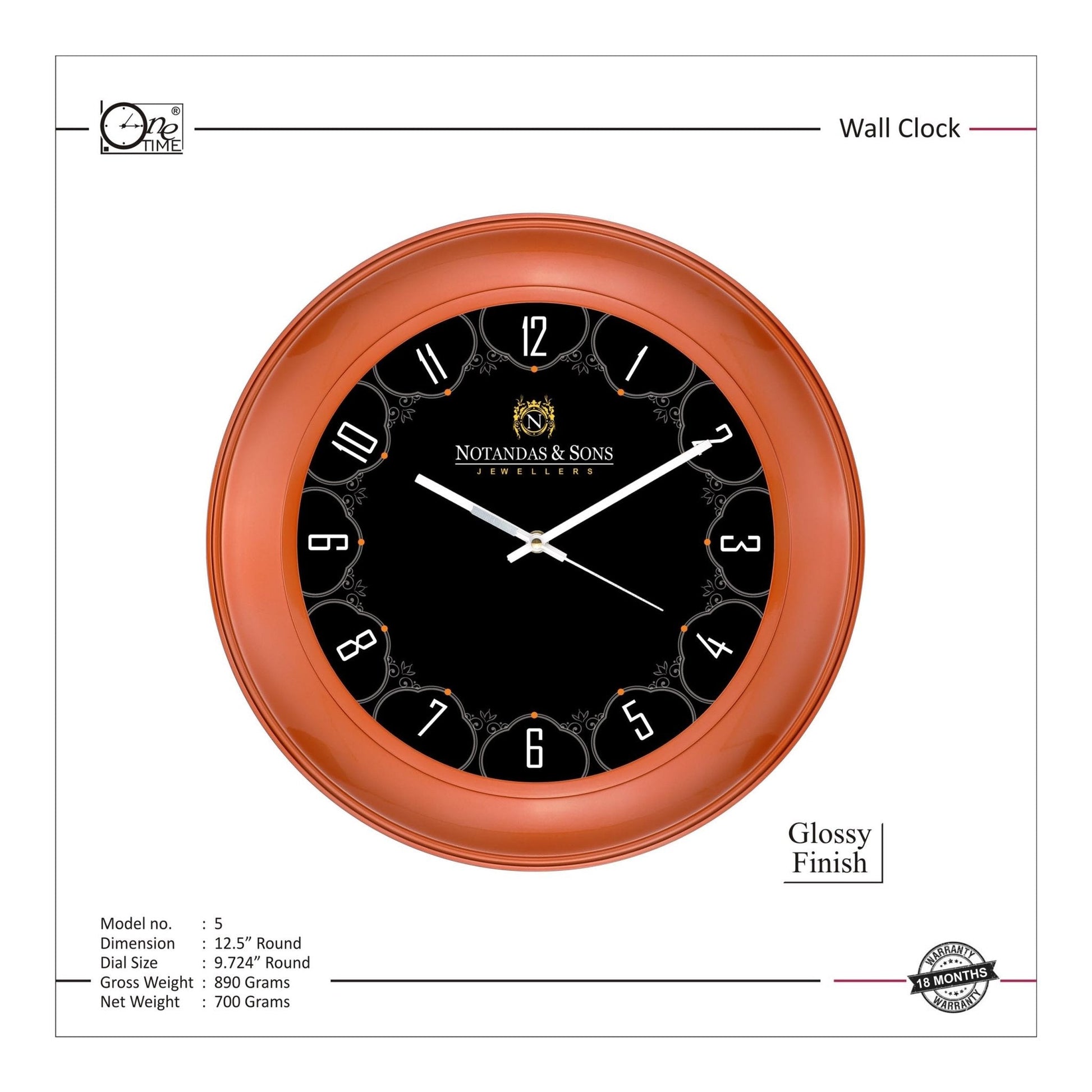 Wall Clock Pattern 5 MARSH Stationery
