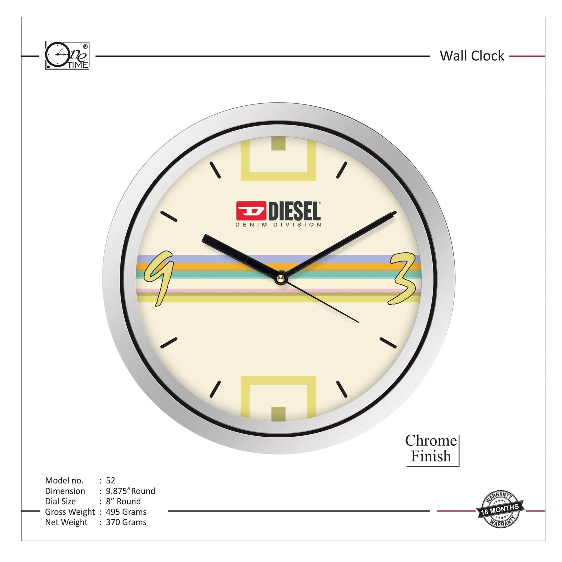 Wall Clock Pattern 52 MARSH Stationery