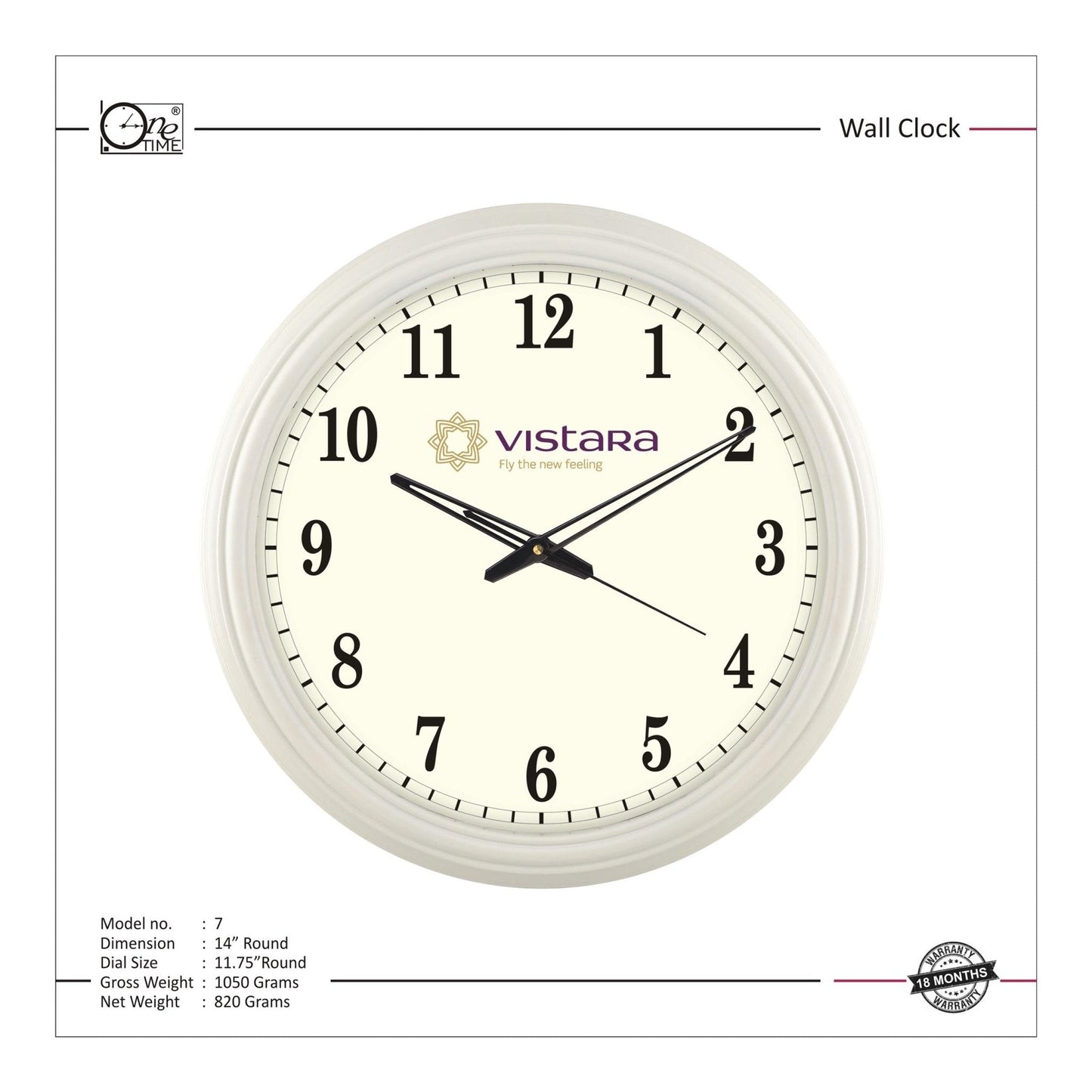 Wall Clock Pattern 7 MARSH Stationery