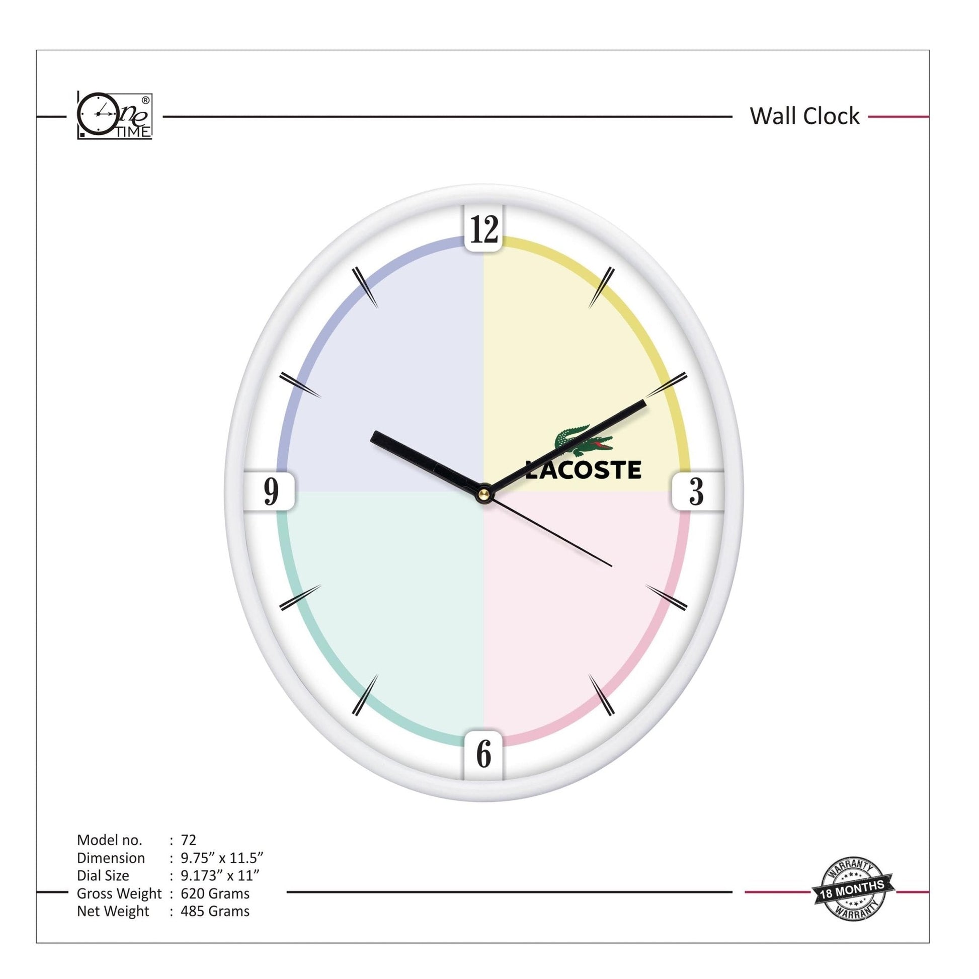 Wall Clock Pattern 72 MARSH Stationery
