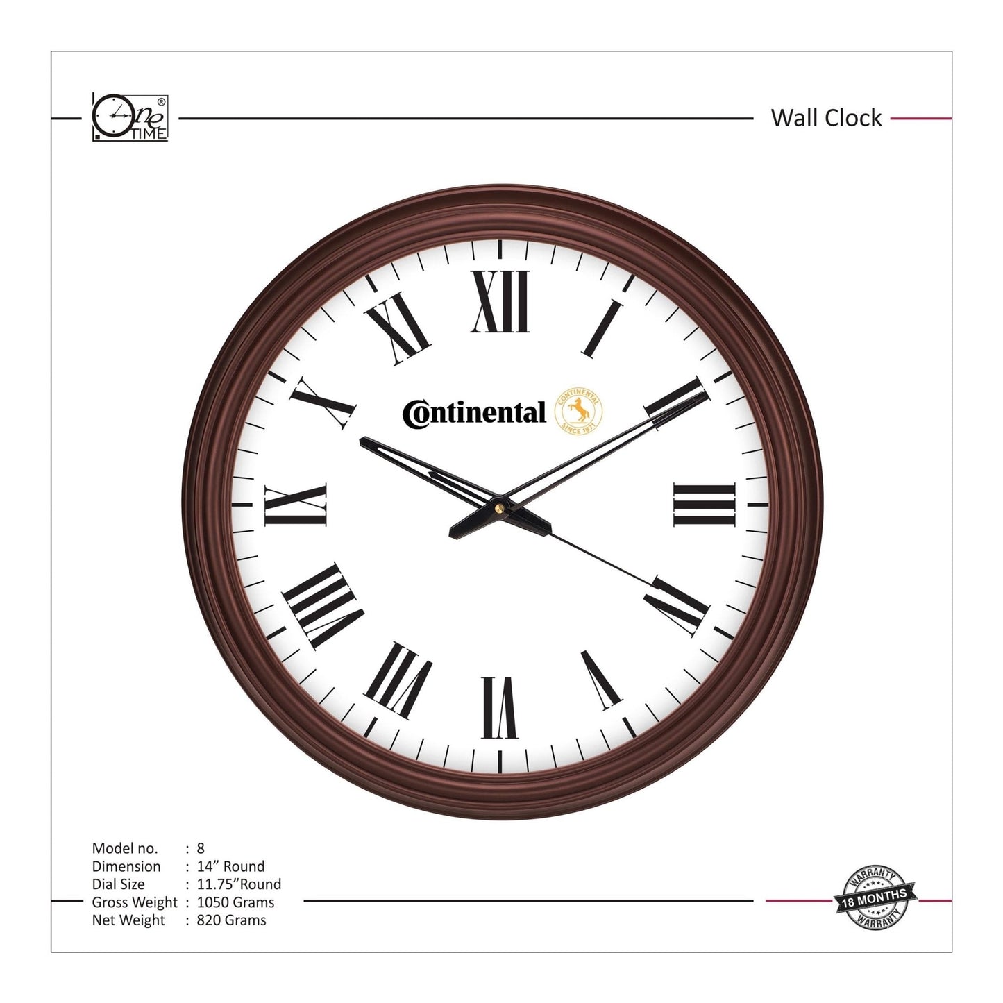 Wall Clock Pattern 8 MARSH Stationery