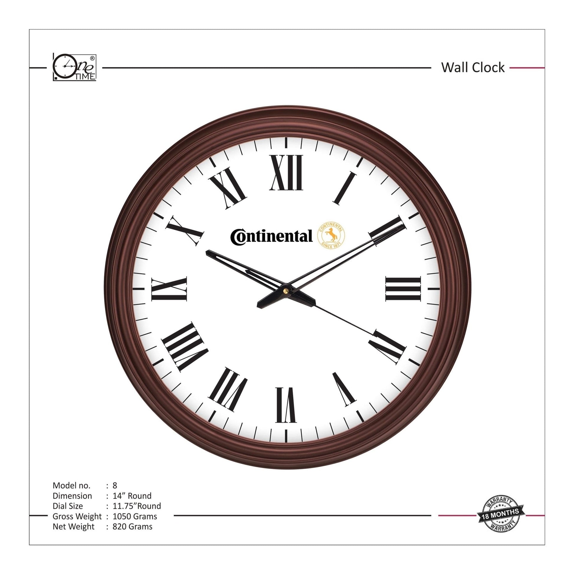 Wall Clock Pattern 8 MARSH Stationery