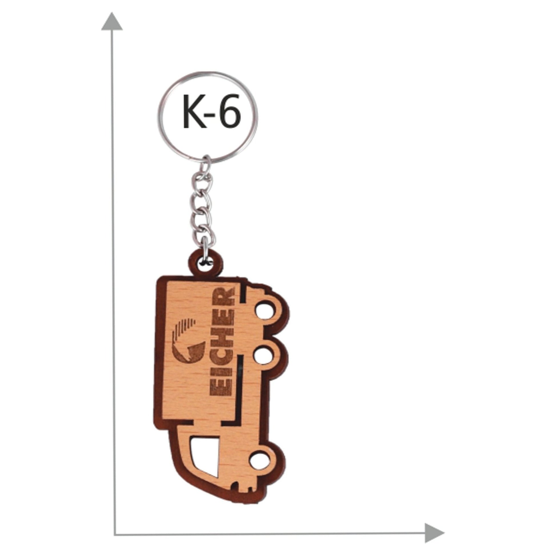 Wooden Key Chain - K-6 MARSH Corporate gifts
