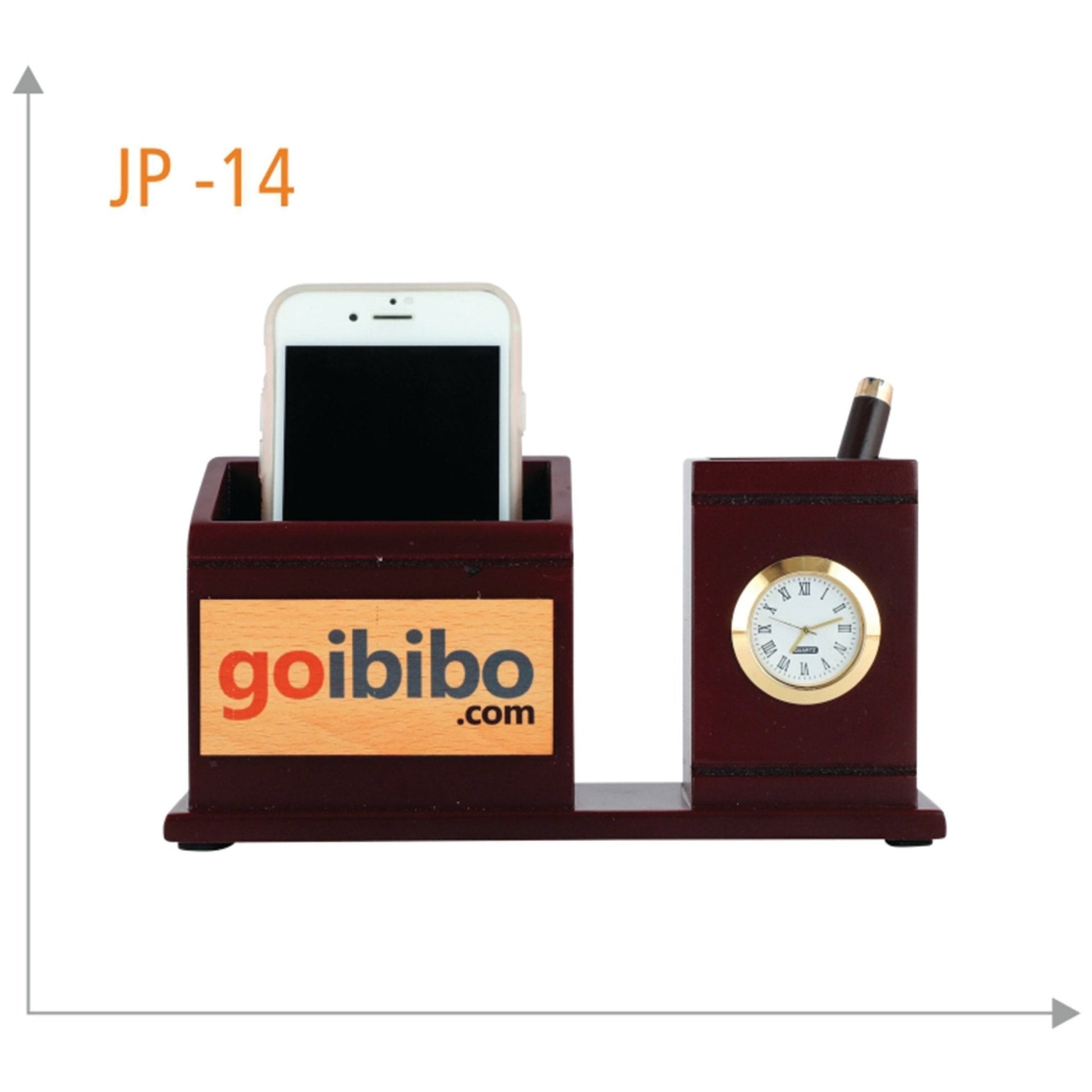 Wooden Pen Stand with Mobile Holder - JP 14 MARSH Corporate gifts