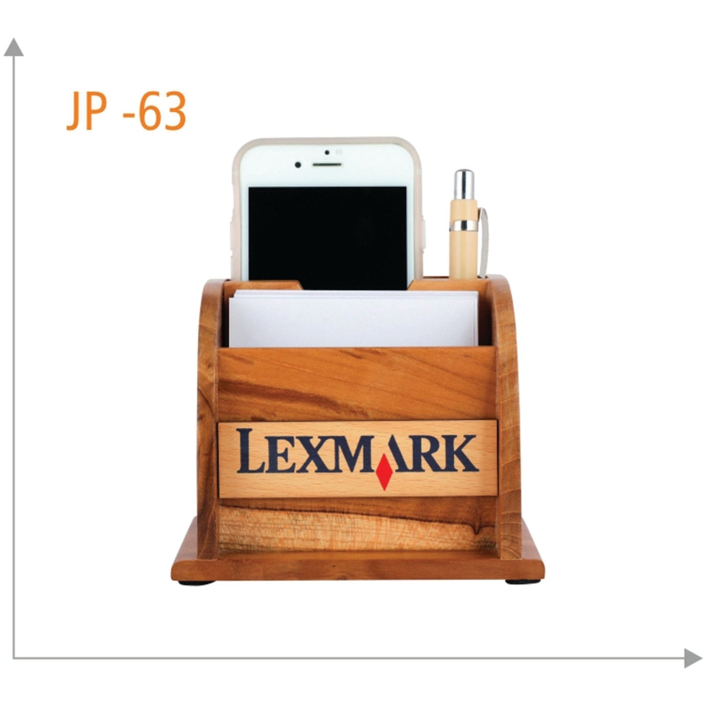 Wooden Pen Stand With Mobile Stand - JP 63 MARSH Corporate gifts