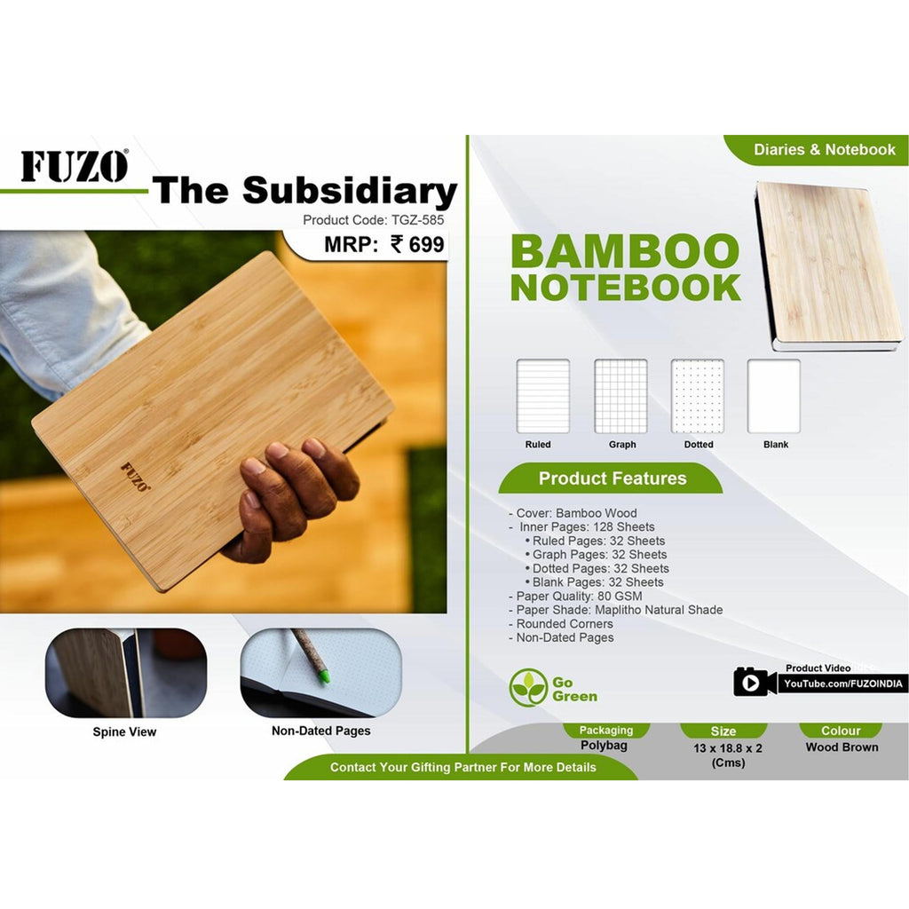 The Subsidiary Bamboo Notebook - TGZ-585