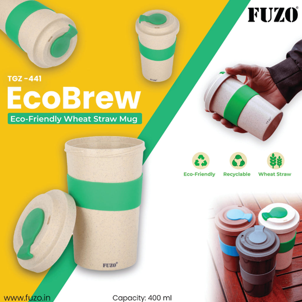 EcoBrew Eco Friendly Wheat Straw Mug 500 ml - TGZ-441