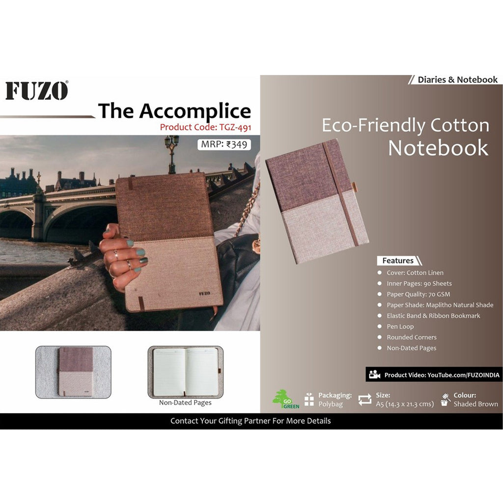 The Accomplice Eco-Friendly Cotton Notebook - TGZ-491