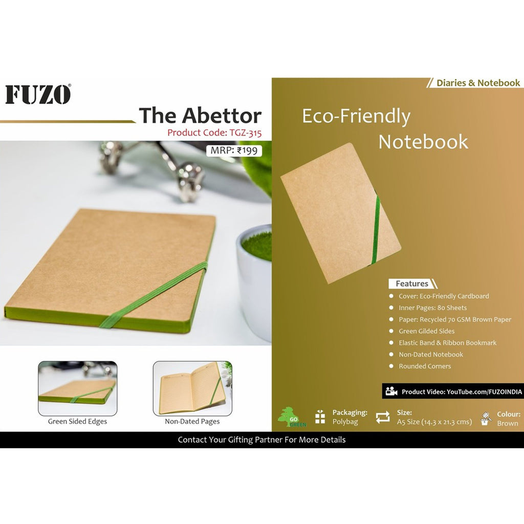 The Abettor Eco-Friendly Notebook - TGZ-315