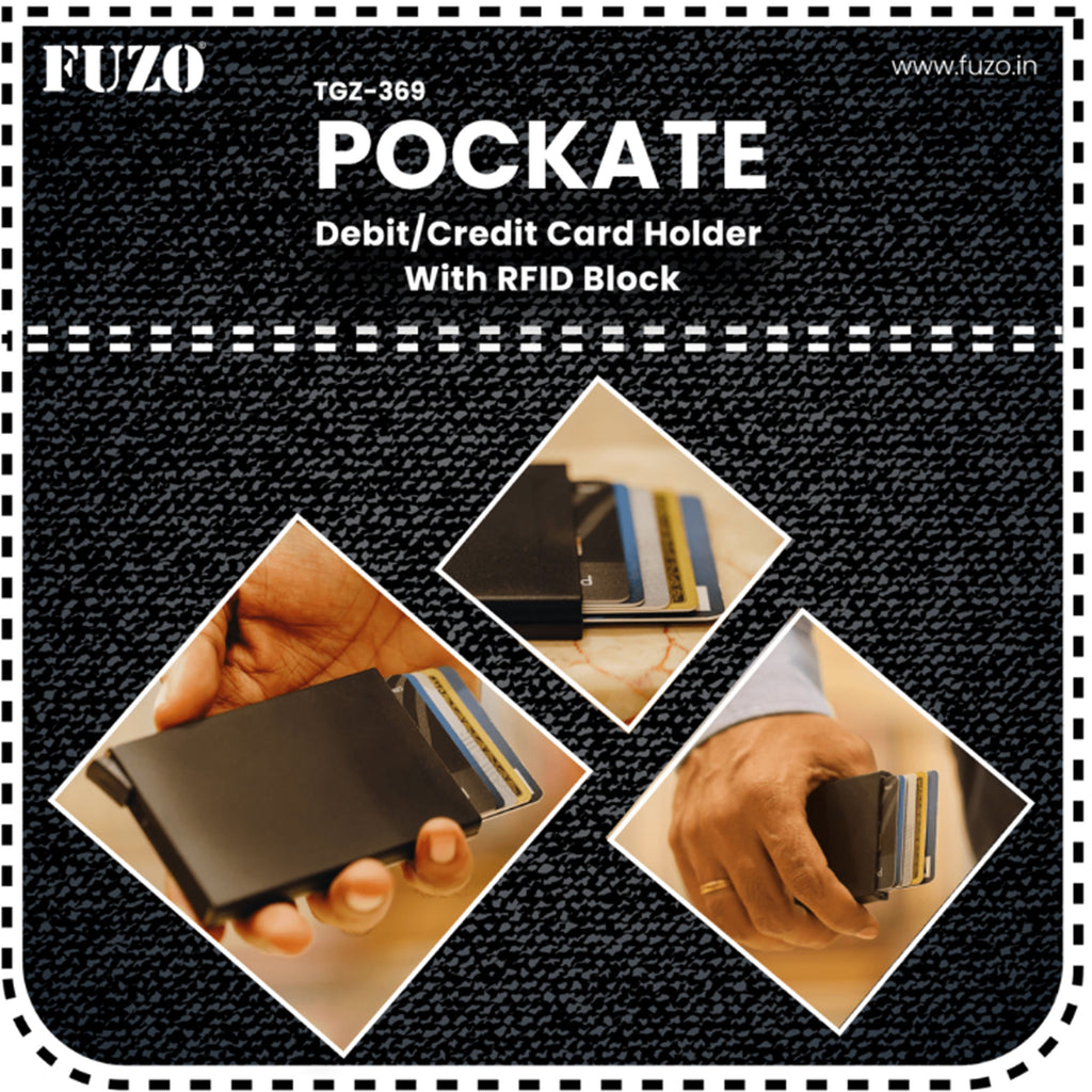 Pockate Credit Card Holder with RFID Block - TGZ-369