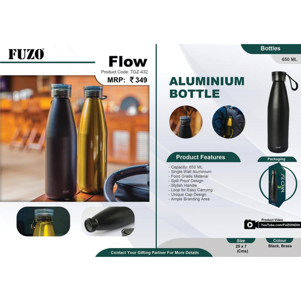 Flow Aluminium Bottle - 650 ml - TGZ-349