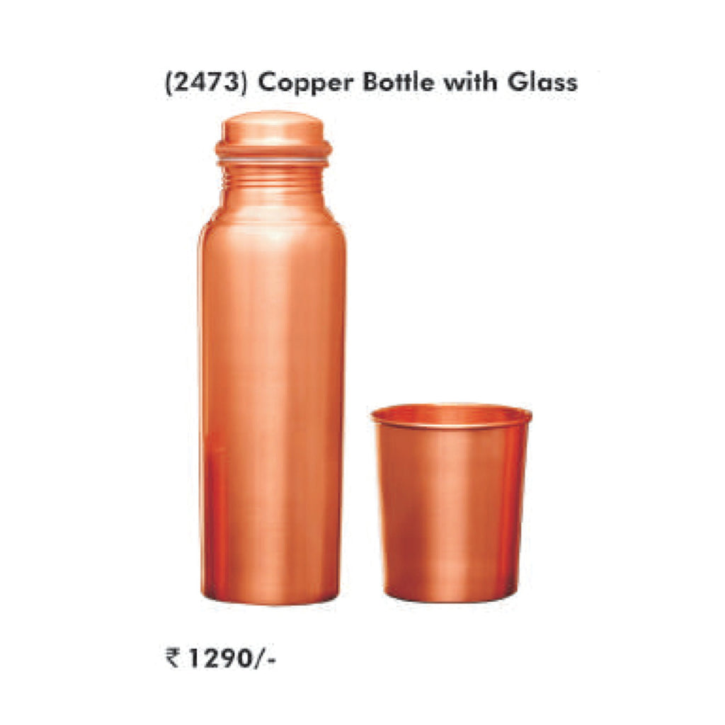 Signora Ware Copper Bottle with Glass
